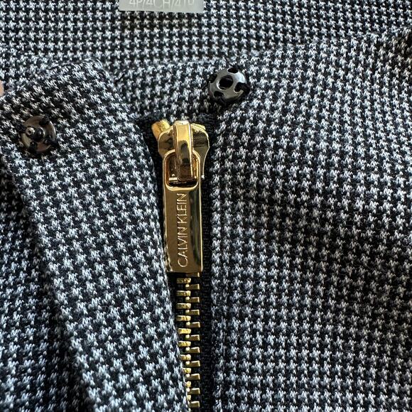 Calvin Klein Gray Contrast Zip Front Jacket Size 4P - Picture 7 of 10